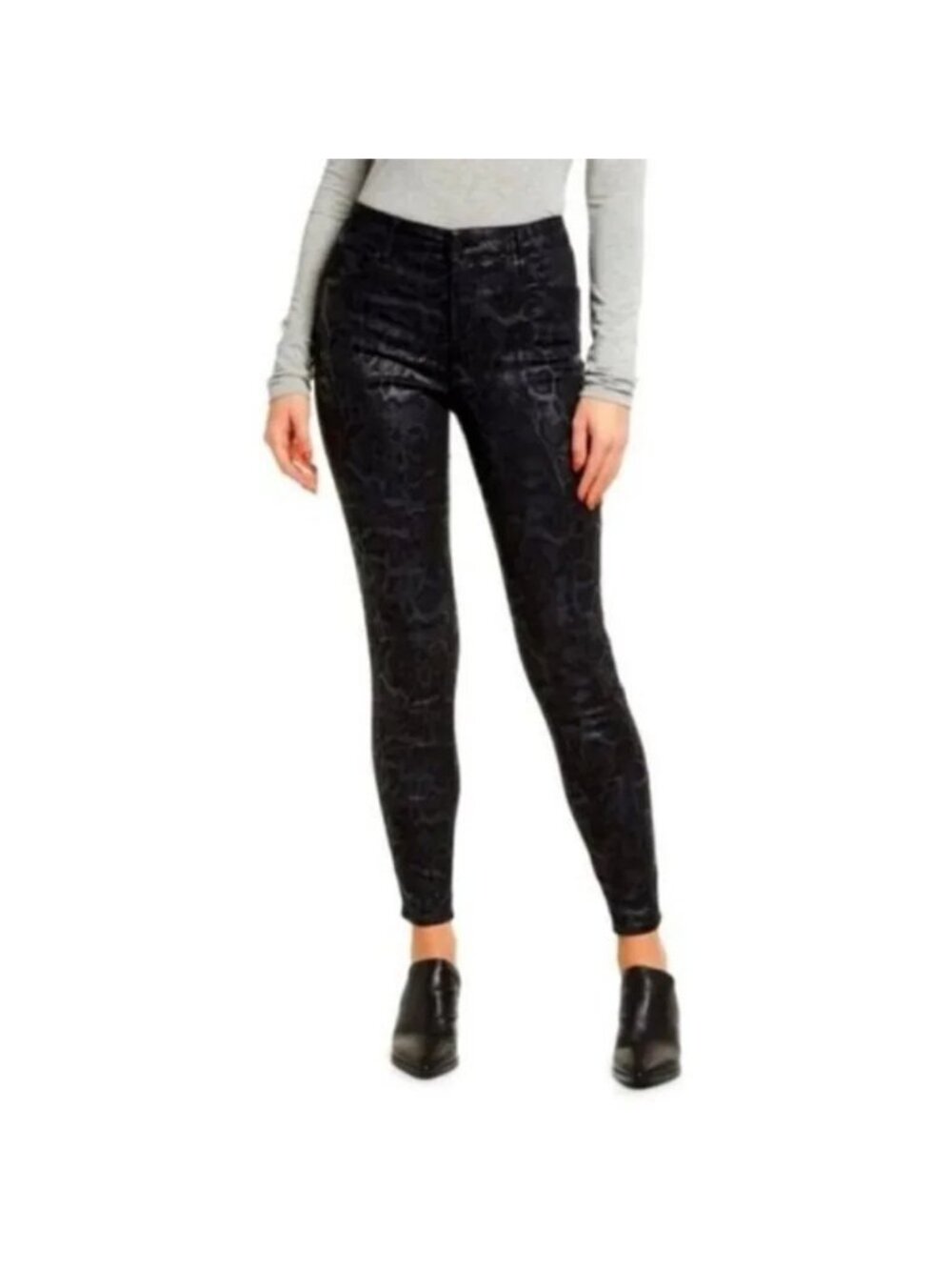 Kut From The Kloth Black Snake Mia Skinny Jeans - 4
